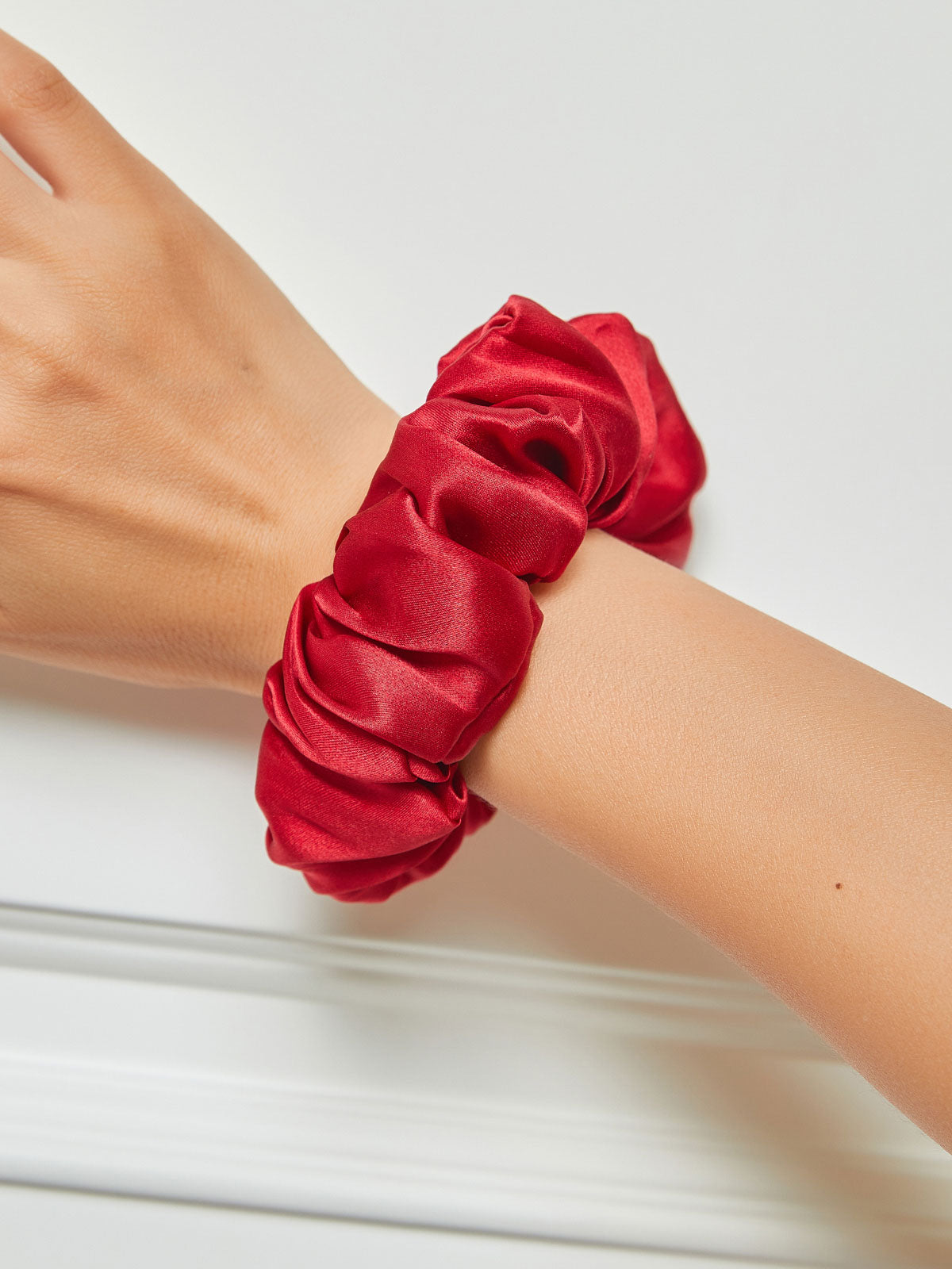 Midnight Silk Hair Scrunchies (3.5 cm) - ZuZu