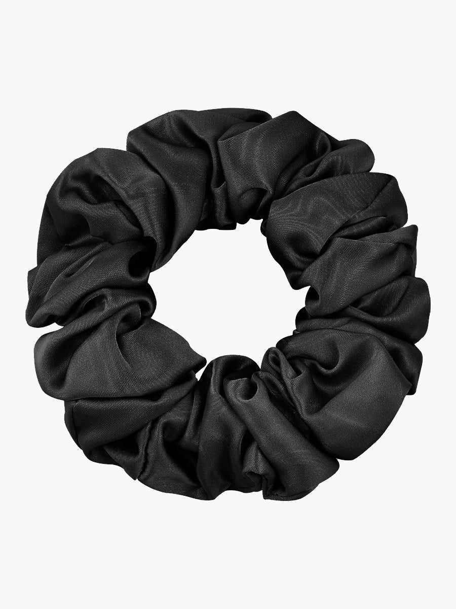 Midnight Silk Hair Scrunchies (3.5 cm) - ZuZu