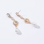 Gold Pearl Drop Earrings