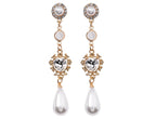 Gold Pearl Drop Earrings