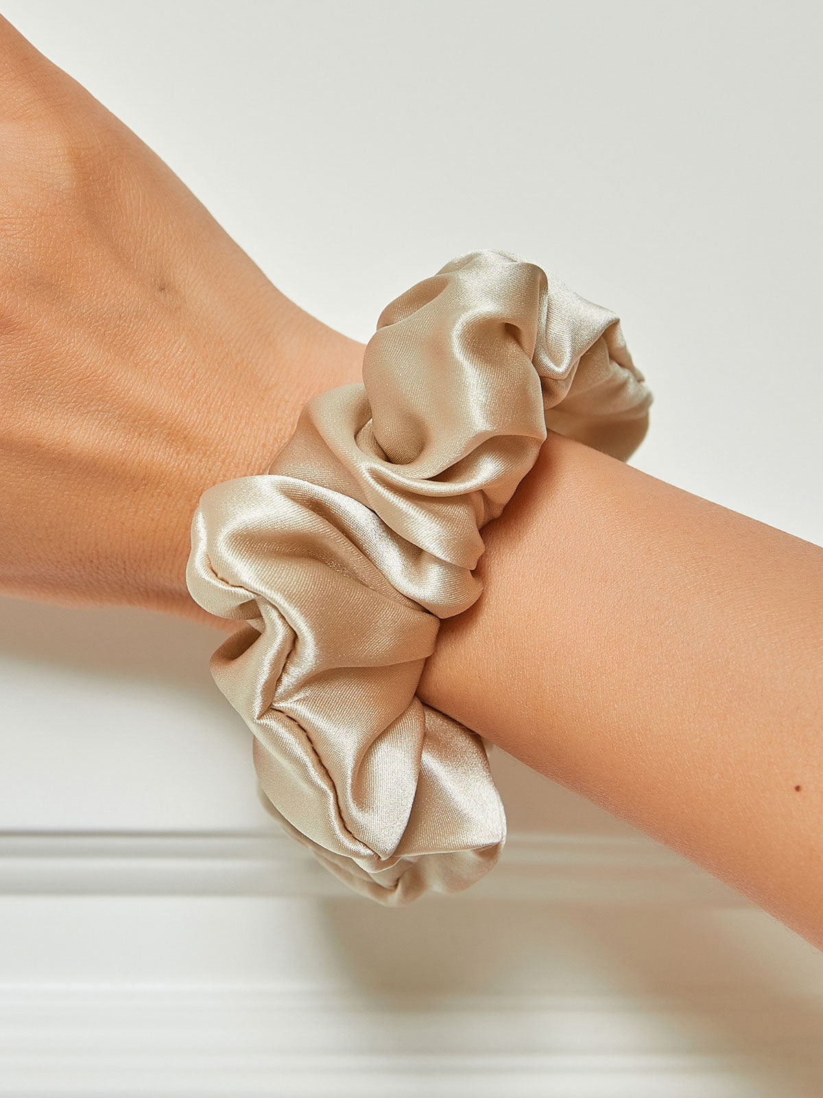 Midnight Silk Hair Scrunchies (3.5 cm) - ZuZu