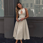 Sara Linen Midi Dress