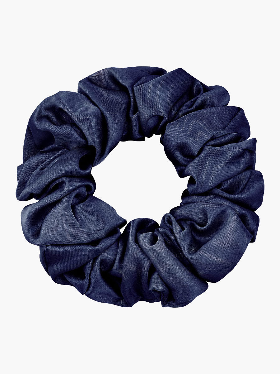 Midnight Silk Hair Scrunchies (3.5 cm) - ZuZu