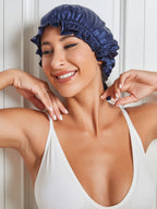 Double-Layer Silk Sleep Hat with Ribbon - ZuZu