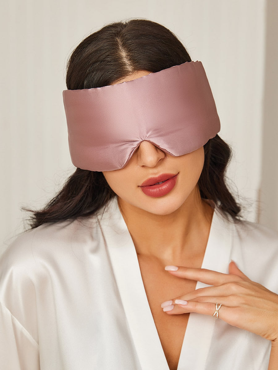 Elegant Silk Sleep Eye Mask with Floral Print - ZuZu
