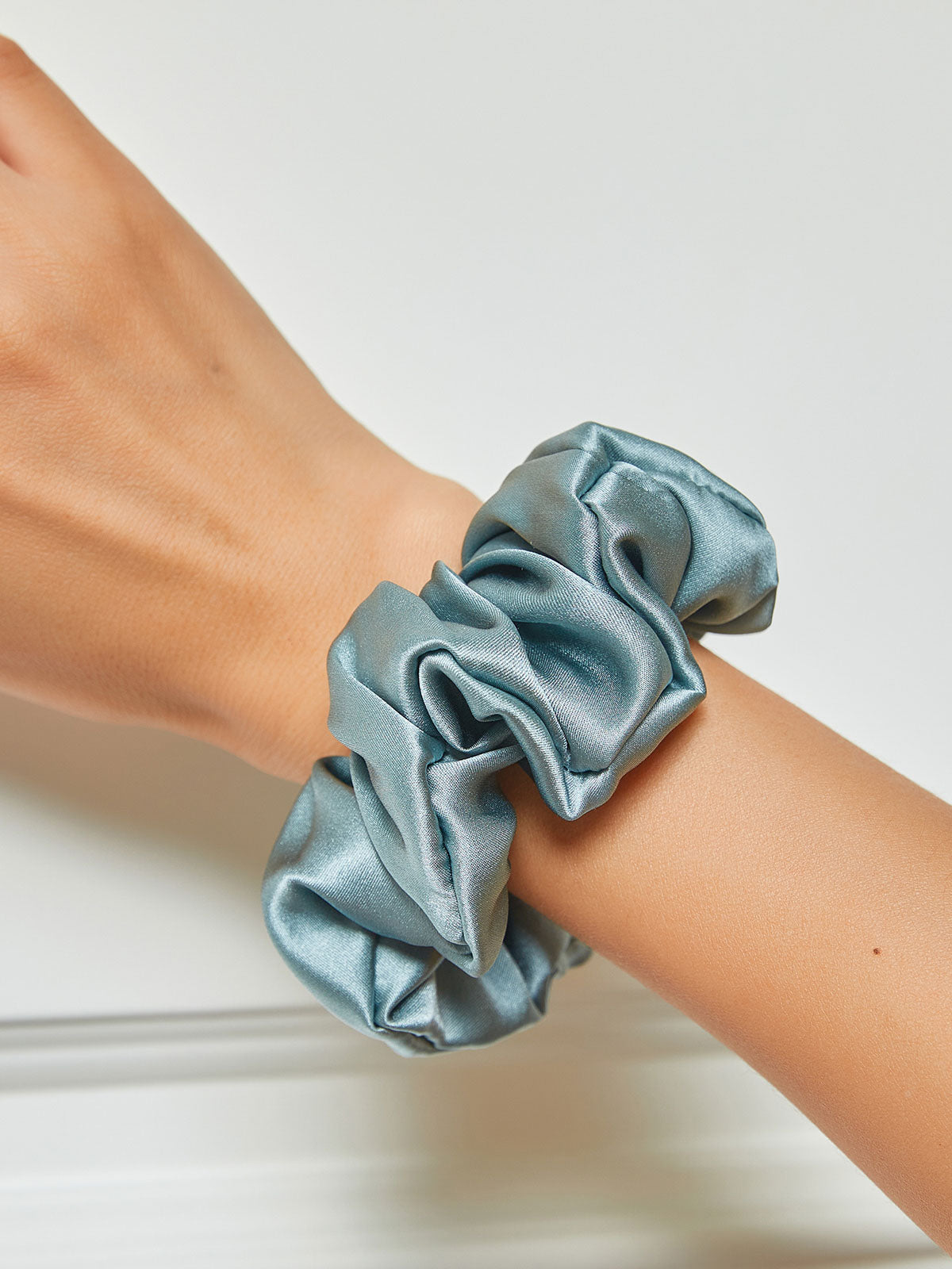Midnight Silk Hair Scrunchies (3.5 cm) - ZuZu