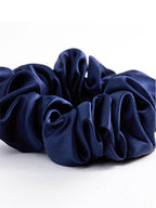 Midnight Silk Hair Scrunchies (3.5 cm) - ZuZu