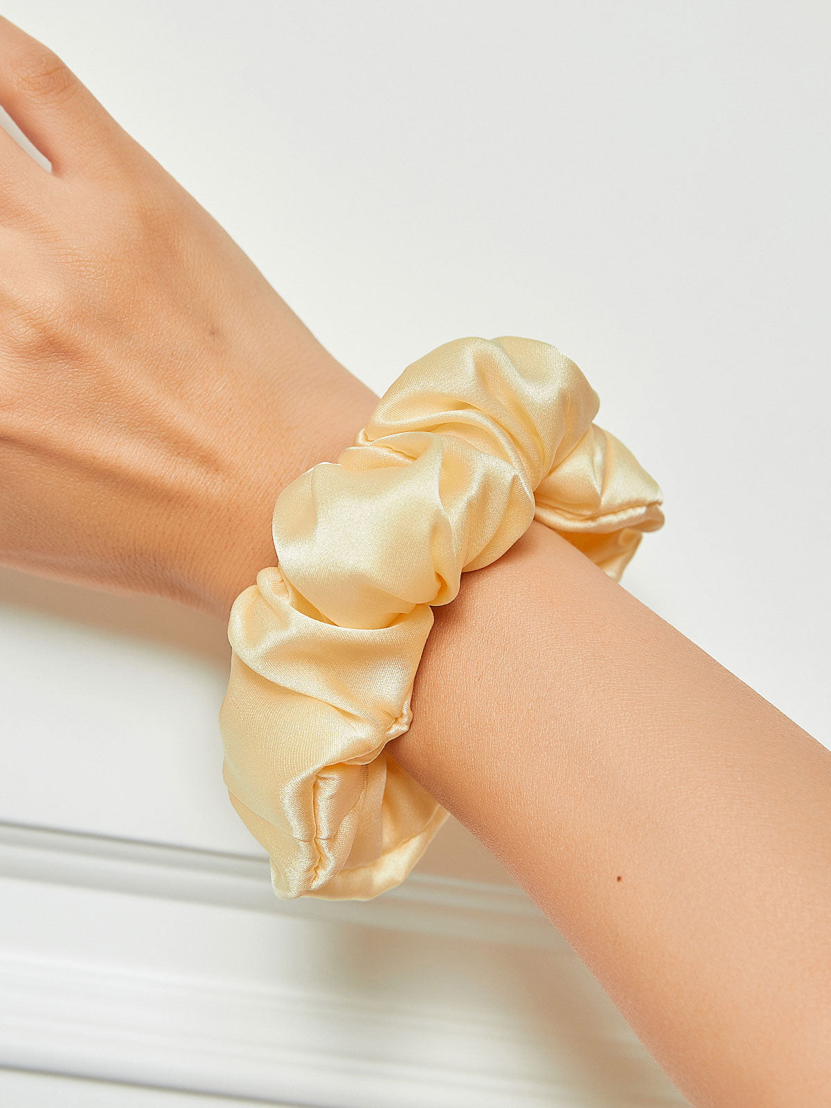 Midnight Silk Hair Scrunchies (3.5 cm) - ZuZu