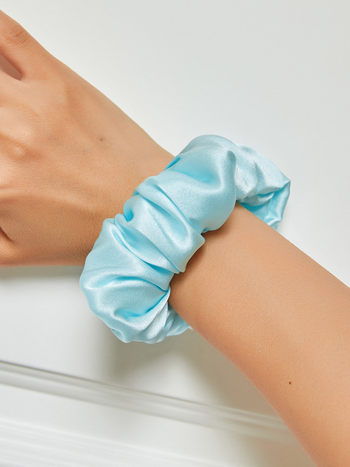 Midnight Silk Hair Scrunchies (3.5 cm) - ZuZu
