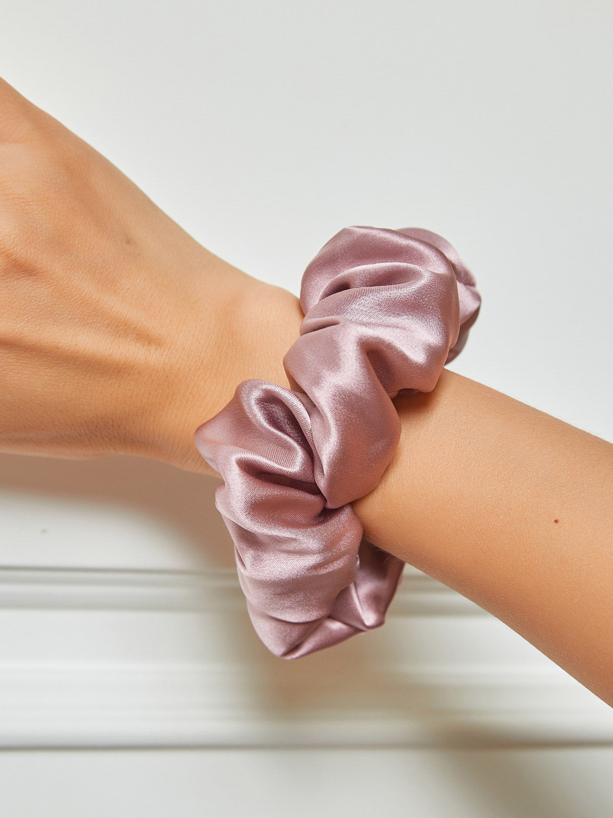 Midnight Silk Hair Scrunchies (3.5 cm) - ZuZu