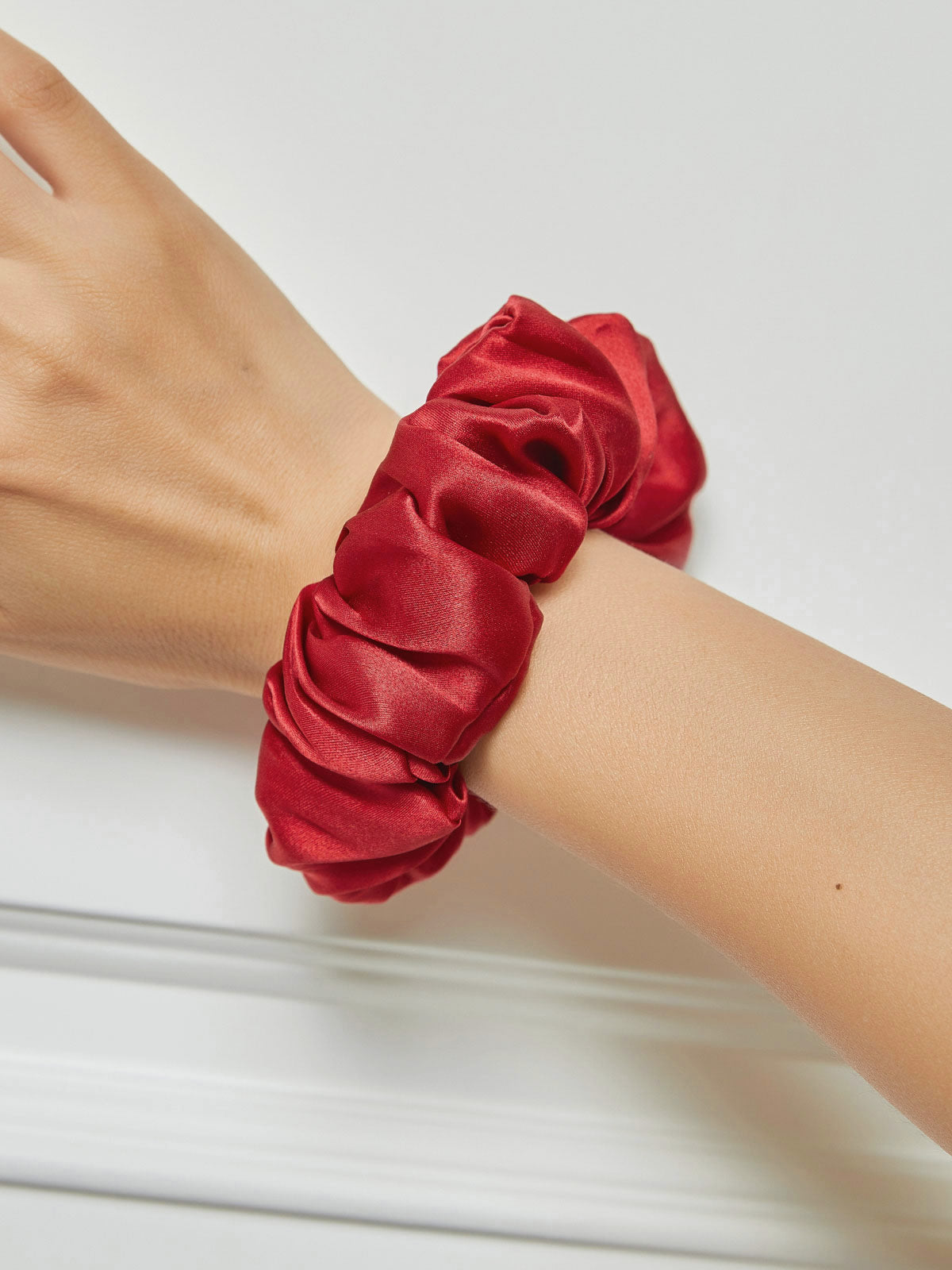 Midnight Silk Hair Scrunchies (3.5 cm) - ZuZu