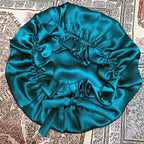 Double-Layer Silk Sleep Hat with Ribbon - ZuZu