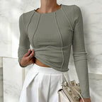 Andi - Ribbed Long-Sleeve Top