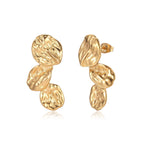 Velvet Golden Tear Hoops