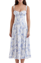 Rose - Tie Front Slit Dress