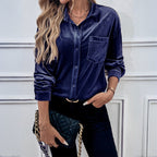 Clementine - Relaxed Velvet Shirt