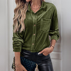 Clementine - Relaxed Velvet Shirt