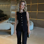 Kara - Sleeveless Button Top
