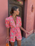Amiri - Chic V-Neck Playsuit