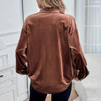 Clementine - Relaxed Velvet Shirt