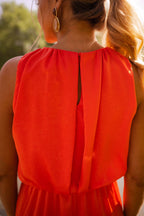 Alicia - Halter Slit Midi Dress