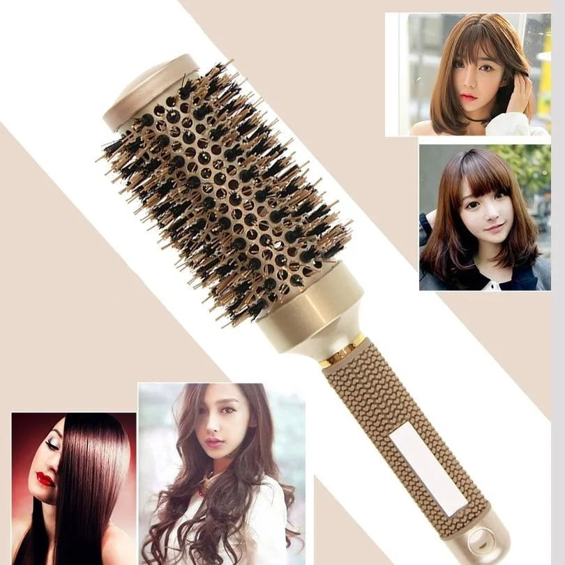 Ionic Boar Bristle Round Hairbrush Set for Salon Quality Styling - ZuZu