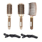 Ionic Boar Bristle Round Hairbrush Set for Salon Quality Styling - ZuZu