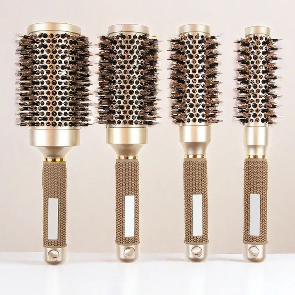 Ionic Boar Bristle Round Hairbrush Set for Salon Quality Styling - ZuZu