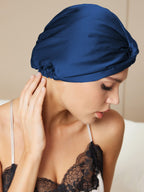 Pure Silk Casual Sleep Cap for Night Comfort - ZuZu