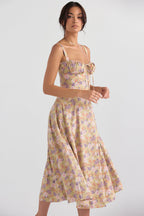 Rose - Tie Front Slit Dress