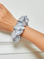 Midnight Silk Hair Scrunchies (3.5 cm) - ZuZu