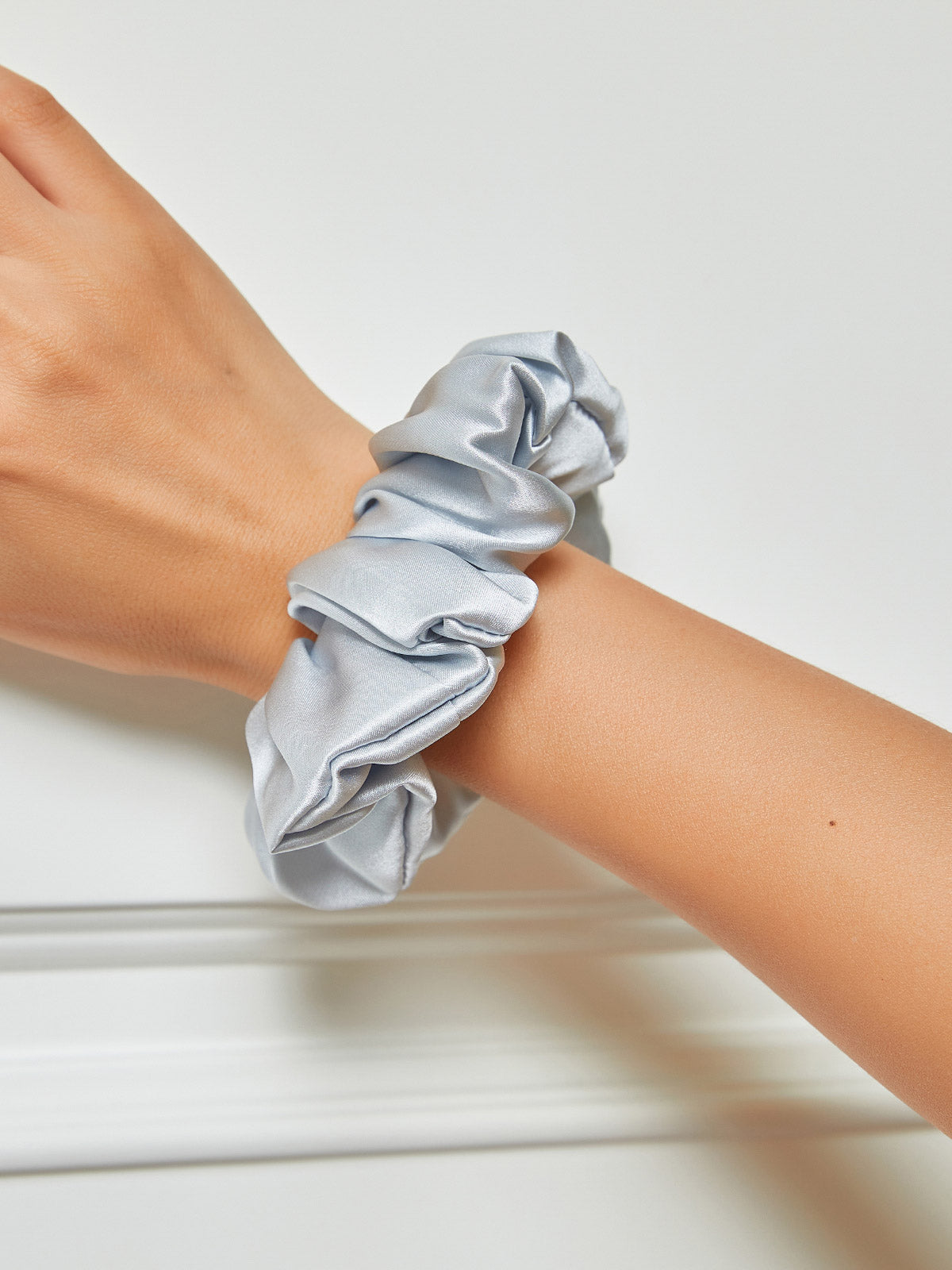 Midnight Silk Hair Scrunchies (3.5 cm) - ZuZu