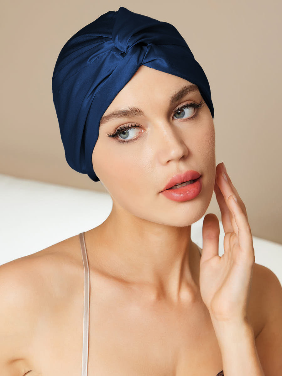 Pure Silk Casual Sleep Cap for Night Comfort - ZuZu