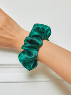 Midnight Silk Hair Scrunchies (3.5 cm) - ZuZu