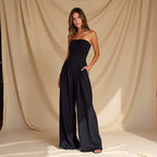 Alyssa - Wide Leg Strapless Jumpsuit